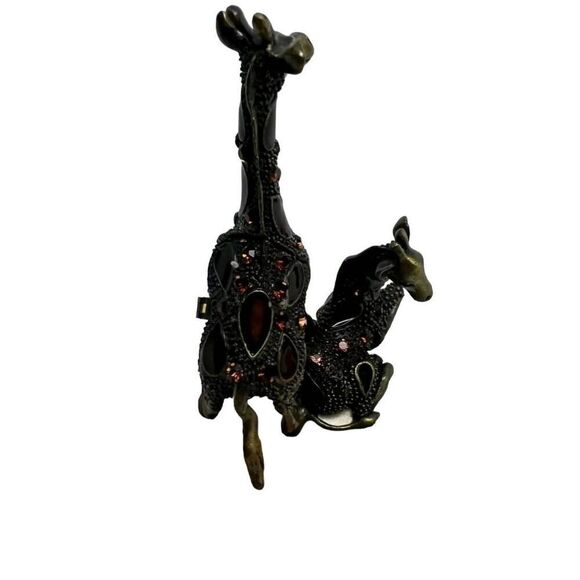 Bedazzled Giraffe with baby. Small trinket/pill box. - Picture 5 of 6